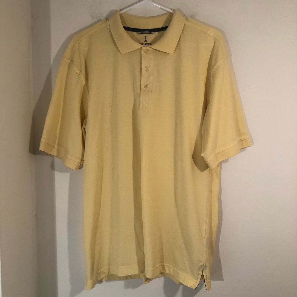 North Hudson Mens Polo Shirt Size L  Yellow